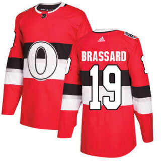 Youth Ottawa Senators #19 Derick Brassard Red Authentic 2017 100 Classic Stitched NHL Jersey