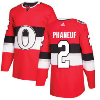 Youth Ottawa Senators #2 Dion Phaneuf Red Authentic 2017 100 Classic Stitched NHL Jersey