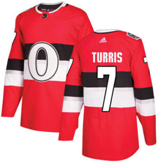 Youth Ottawa Senators #7 Kyle Turris Red Authentic 2017 100 Classic Stitched NHL Jersey