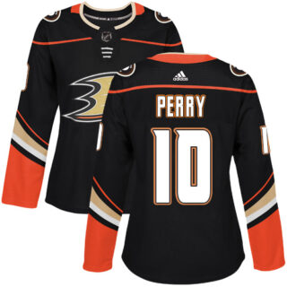 Women's Anaheim Ducks #10 Corey Perry Black Home Authentic Stitched NHL Jersey