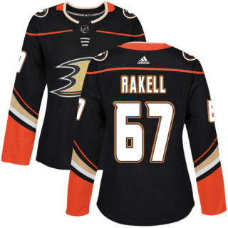 Women's Anaheim Ducks #67 Rickard Rakell Black Home Authentic Stitched NHL Jersey
