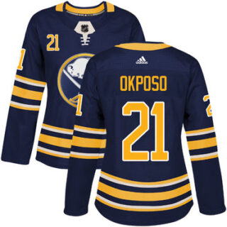 Women's Buffalo Sabres #21 Kyle Okposo Navy Blue Home Authentic Stitched NHL Jersey