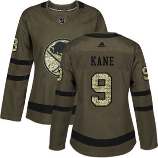Women's Buffalo Sabres #9 Evander Kane Green Salute to Service Stitched NHL Jersey