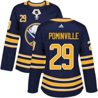 Women's Buffalo Sabres #29 Jason Pominville Navy Blue Home Authentic Stitched NHL Jersey
