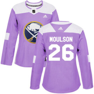 Women's Buffalo Sabres #26 Matt Moulson Purple Authentic Fights Cancer Stitched NHL Jersey