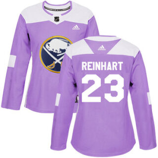 Women's Buffalo Sabres #23 Sam Reinhart Purple Authentic Fights Cancer Stitched NHL Jersey