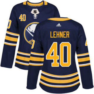 Women's Buffalo Sabres #40 Robin Lehner Navy Blue Home Authentic Stitched NHL Jersey