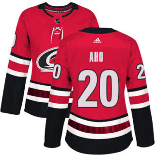 Women's Carolina Hurricanes #20 Sebastian Aho Red Home Authentic Stitched NHL Jersey