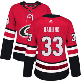 Women's Carolina Hurricanes #33 Scott Darling Red Home Authentic Stitched NHL Jersey