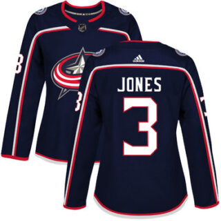 Women's Columbus Blue Jackets #3 Seth Jones Navy Blue Home Authentic Stitched NHL Jersey