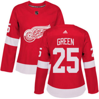 Women's Detroit Red Wings #25 Mike Green Red Home Authentic Stitched NHL Jersey