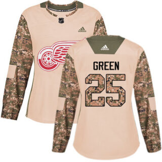 Women's Detroit Red Wings #25 Mike Green Camo Authentic 2017 Veterans Day Stitched NHL Jersey