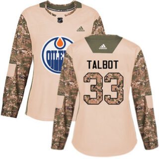 Women's Edmonton Oilers #33 Cam Talbot Camo Authentic 2017 Veterans Day Stitched NHL Jersey
