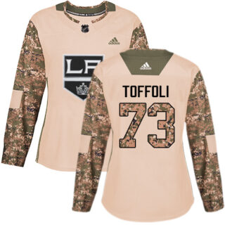 Women's Los Angeles Kings #73 Tyler Toffoli Camo Authentic 2017 Veterans Day Stitched NHL Jersey