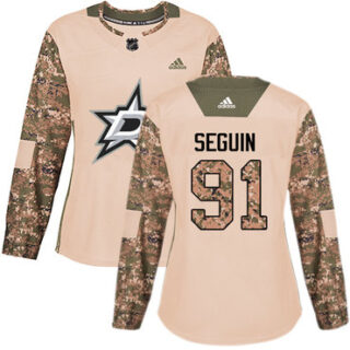 Women's Dallas Stars #91 Tyler Seguin Camo Authentic 2017 Veterans Day Stitched NHL Jersey