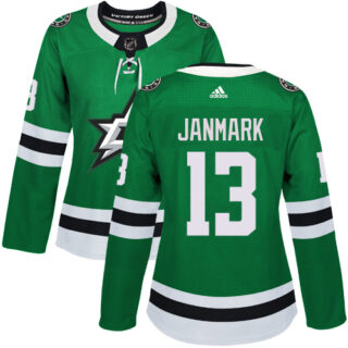 Women's Dallas Stars #13 Mattias Janmark Green Home Authentic Stitched NHL Jersey