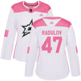 Women's Dallas Stars #47 Alexander Radulov White Pink Authentic Fashion Stitched NHL Jersey