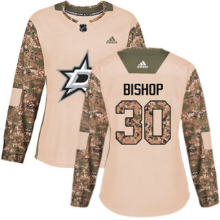 Women's Dallas Stars #30 Ben Bishop Camo Authentic 2017 Veterans Day Stitched NHL Jersey