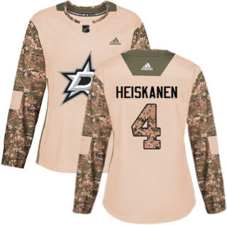 Women's Dallas Stars #4 Miro Heiskanen Camo Authentic 2017 Veterans Day Stitched NHL Jersey