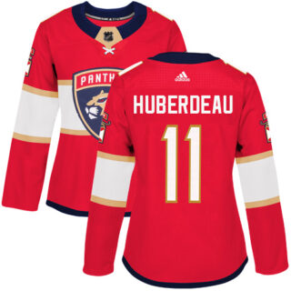 Women's Florida Panthers #11 Jonathan Huberdeau Red Home Authentic Stitched NHL Jersey