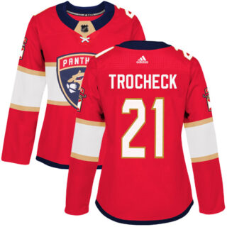 Women's Florida Panthers #21 Vincent Trocheck Red Home Authentic Stitched NHL Jersey