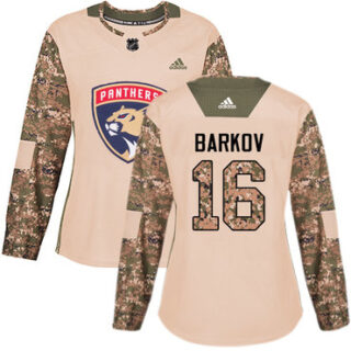 Women's Florida Panthers #16 Aleksander Barkov Camo Authentic 2017 Veterans Day Stitched NHL Jersey