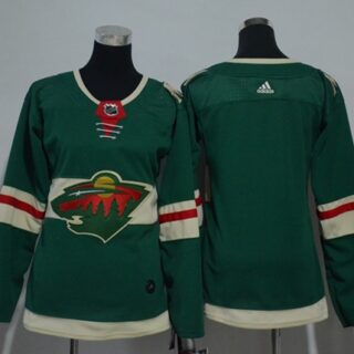 Women's Minnesota Wild Blank Green Home Authentic Stitched NHL Jersey