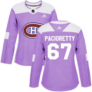 Women's Montreal Canadiens #67 Max Pacioretty Purple Authentic Fights Cancer Stitched NHL Jersey