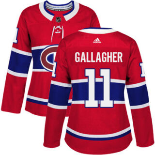 Women's Montreal Canadiens #11 Brendan Gallagher Red Home Authentic Stitched NHL Jersey