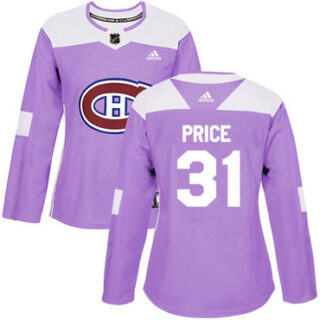 Women's Montreal Canadiens #31 Carey Price Purple Authentic Fights Cancer Stitched NHL Jersey