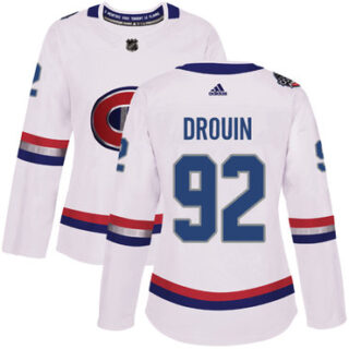 Women's Montreal Canadiens #92 Jonathan Drouin White Authentic 2017 100 Classic Stitched NHL Jersey