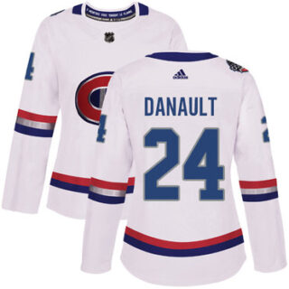 Women's Montreal Canadiens #24 Phillip Danault White Authentic 2017 100 Classic Stitched NHL Jersey
