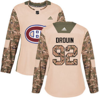 Women's Montreal Canadiens #92 Jonathan Drouin Camo Authentic 2017 Veterans Day Stitched NHL Jersey