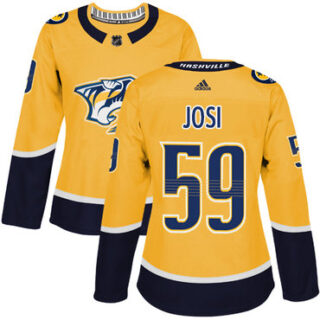 Women's Nashville Predators #59 Roman Josi Yellow Home Authentic Stitched NHL Jersey