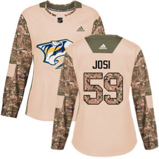 Women's Nashville Predators #59 Roman Josi Camo Authentic 2017 Veterans Day Stitched NHL Jersey