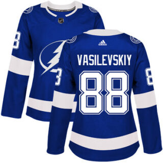 Women's Tampa Bay Lightning #88 Andrei Vasilevskiy Blue Home Authentic Stitched NHL Jersey