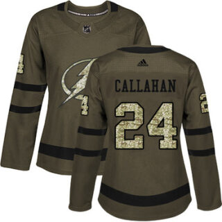 Women's Tampa Bay Lightning #24 Ryan Callahan Green Salute to Service Stitched NHL Jersey