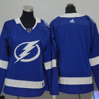Women's Tampa Bay Lightning Blank Blue Home Authentic Stitched NHL Jersey