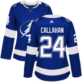 Women's Tampa Bay Lightning #24 Ryan Callahan Blue Home Authentic Stitched NHL Jersey
