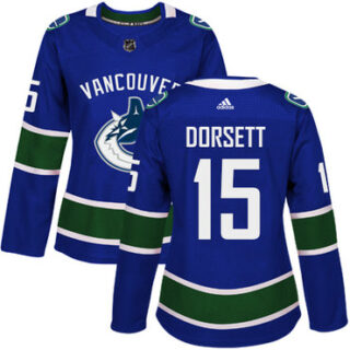 Women's Vancouver Canucks #15 Derek Dorsett Blue Home Authentic Stitched NHL Jersey