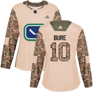 Women's Vancouver Canucks #10 Pavel Bure Camo Authentic 2017 Veterans Day Stitched NHL Jersey
