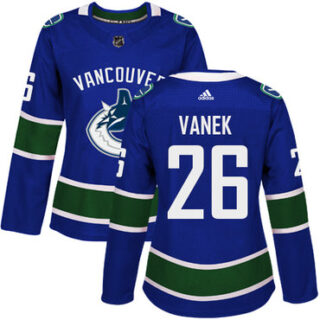 Women's Vancouver Canucks #26 Thomas Vanek Blue Home Authentic Stitched NHL Jersey