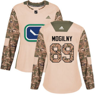 Women's Vancouver Canucks #89 Alexander Mogilny Camo Authentic 2017 Veterans Day Stitched NHL Jersey