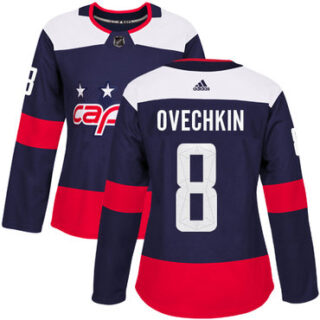 Women's Washington Capitals #8 Alex Ovechkin Navy Authentic 2018 Stadium Series Stitched NHL Jersey