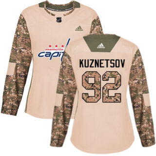 Women's Washington Capitals #92 Evgeny Kuznetsov Camo Authentic 2017 Veterans Day Stitched NHL Jersey