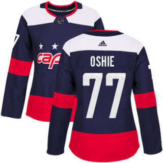 Women's Washington Capitals #77 T.J. Oshie Navy Authentic 2018 Stadium Series Stitched NHL Jersey