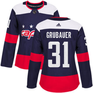 Women's Washington Capitals #31 Philipp Grubauer Navy Authentic 2018 Stadium Series Stitched NHL Jersey
