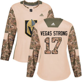 Women's Vegas Golden Knights #17 Vegas Strong Camo Authentic 2017 Veterans Day Stitched NHL Jersey