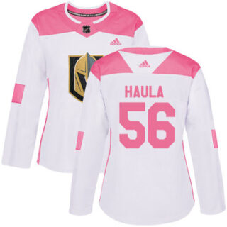 Women's Vegas Golden Knights #56 Erik Haula White Pink Authentic Fashion Stitched NHL Jersey