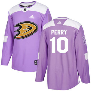 Youth Anaheim Ducks #10 Corey Perry Purple Authentic Fights Cancer Stitched NHL Jersey